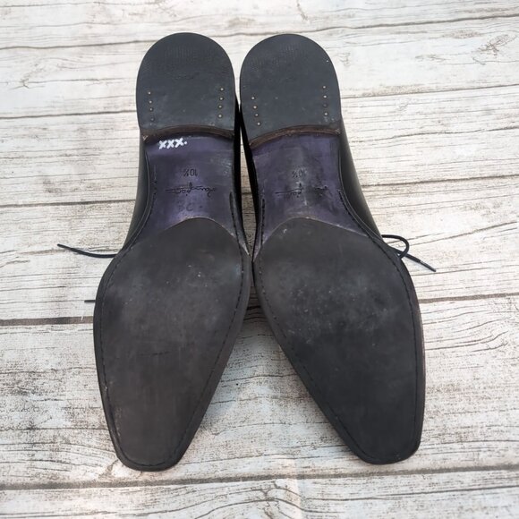 Zampiere Black and Blue Cap Toe Mens Oxford Dress Shoes Size 10.5 - Picture 10 of 10